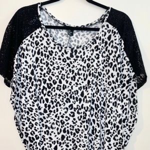 NEW* SALE* H&M Leopard Blouse Lace Sleeves.
